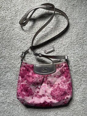 Limited Edition Pink Floral Crossbody Coach Purse
